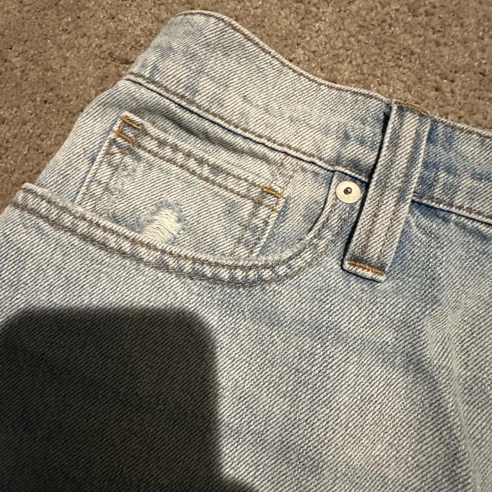 Madewell Rigid Denim A Line Mini Skirt 28 - Picture 4 of 7